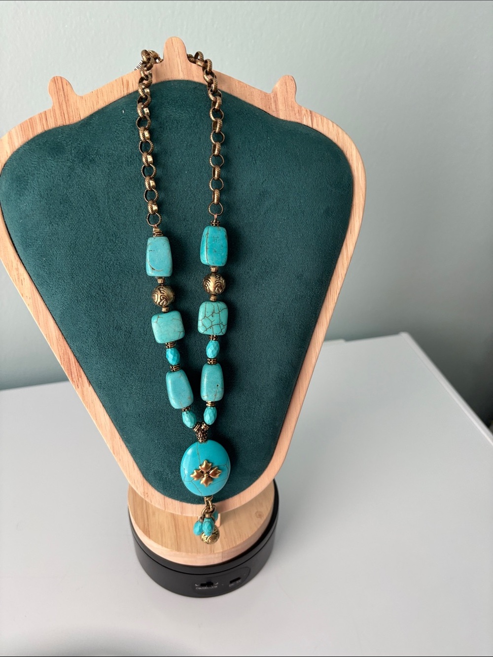 Patricia Nash Turquoise Beaded Pendant Necklace - Women Jewelry